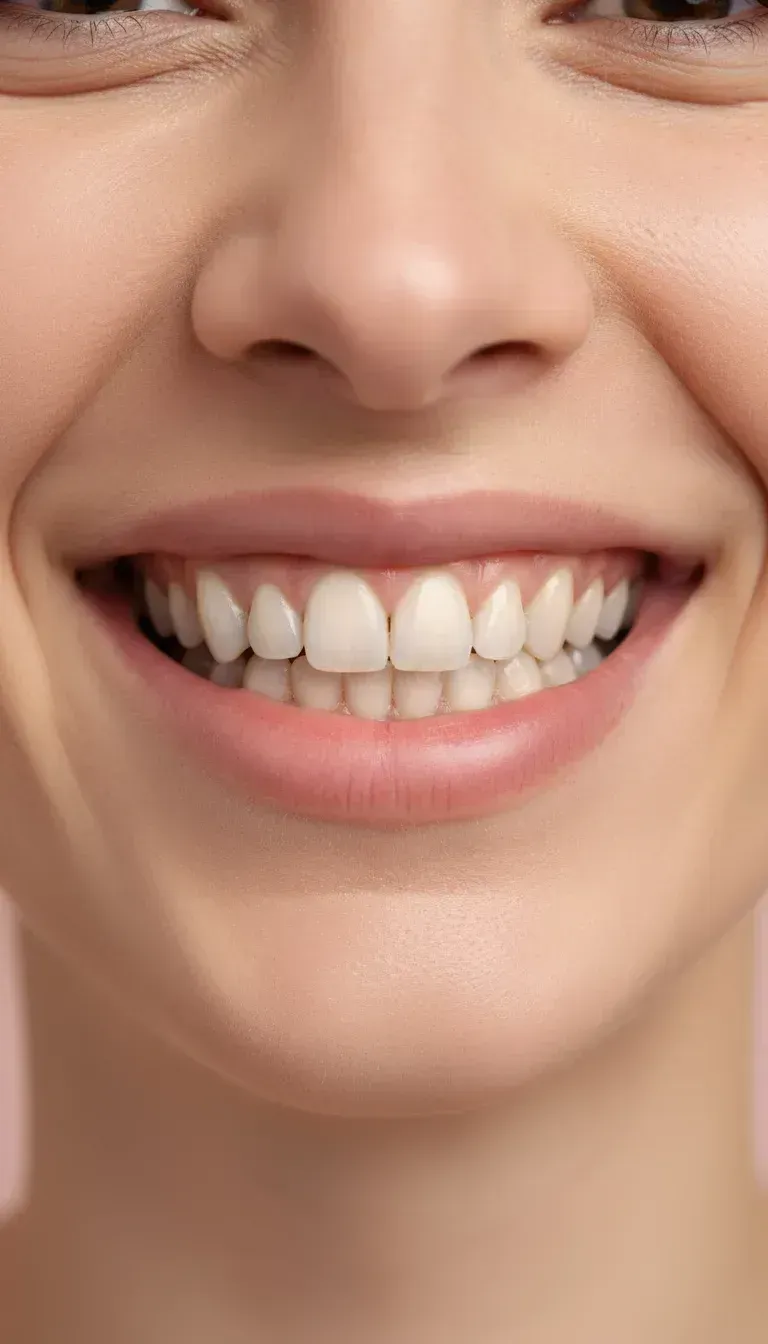 A woman's smile before dental treatment.