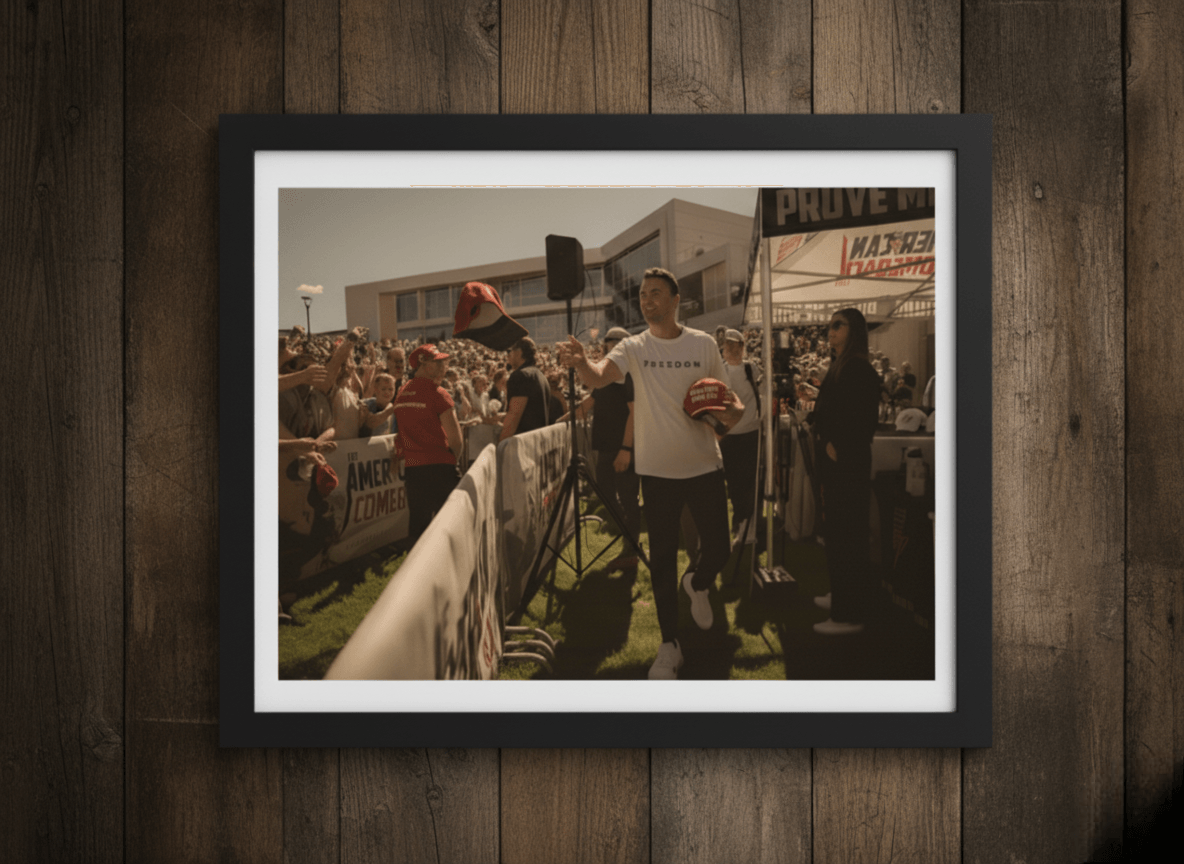 Charlie Kirk Framed Moment