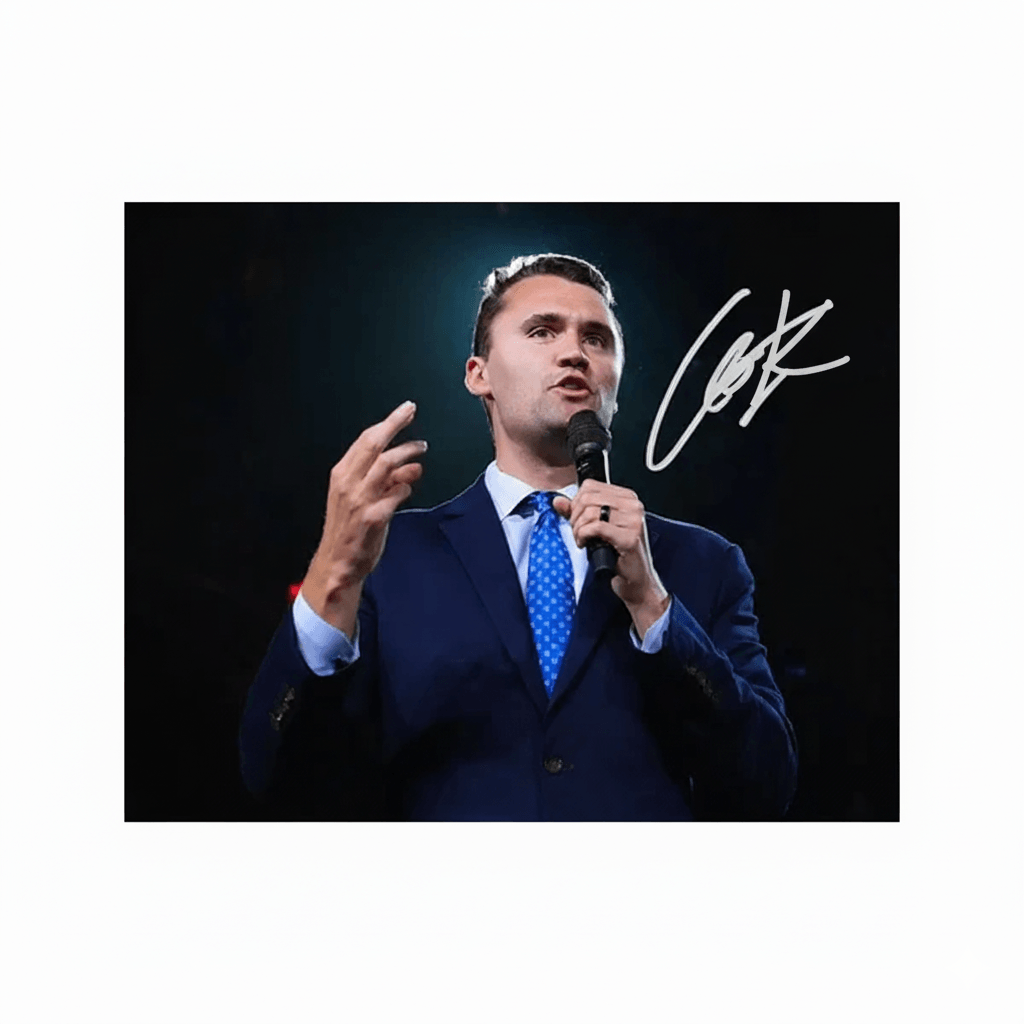 A raw photograph with a signature in a black frame.