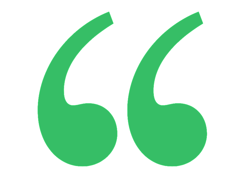 Image showing green quote on testimonial