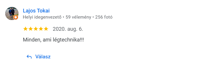 Ügyfélvélemények a Google platformon