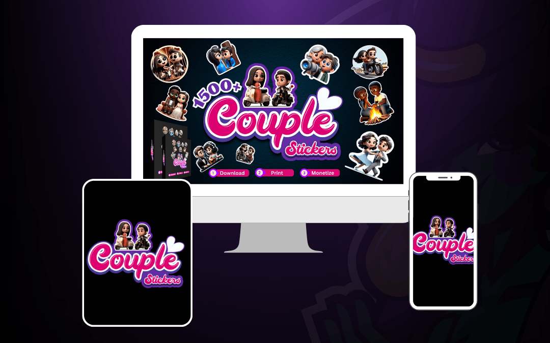 DFY Couple Stickers - With PLR Rights