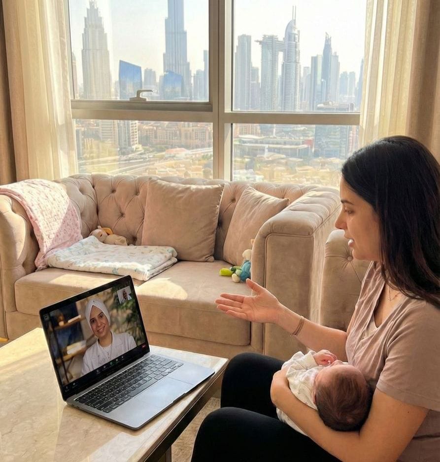 Online pediatric consultation from home