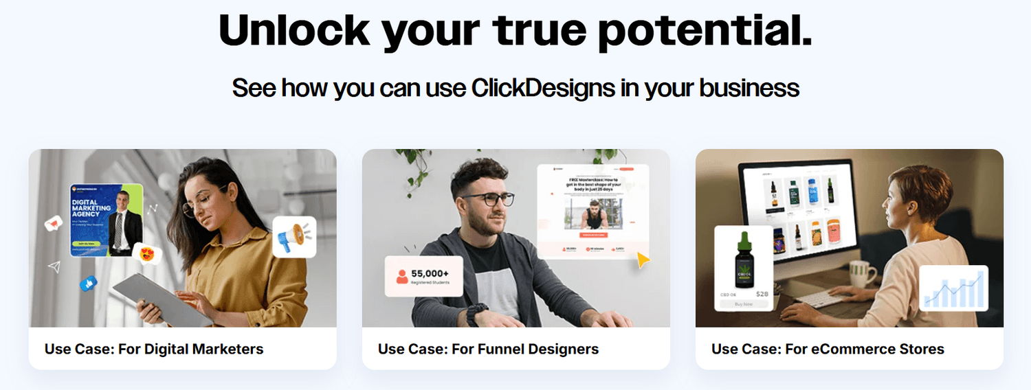 Clickdesigns - ultimate design tool for your business