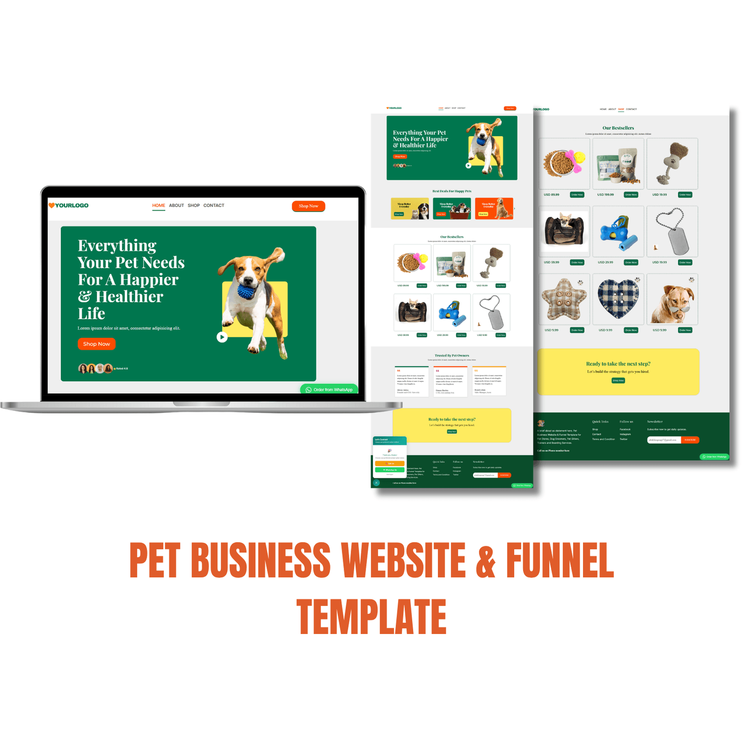 Pet Business Website Template