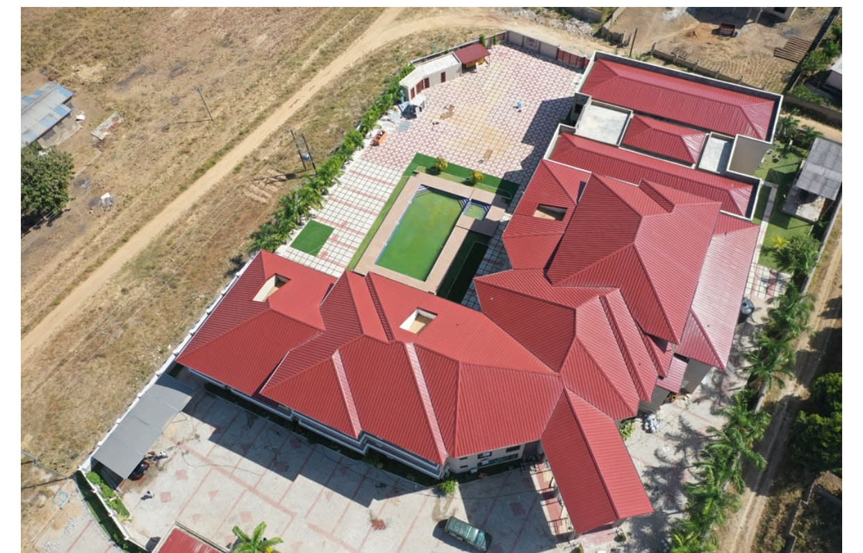 Roofing work in progress