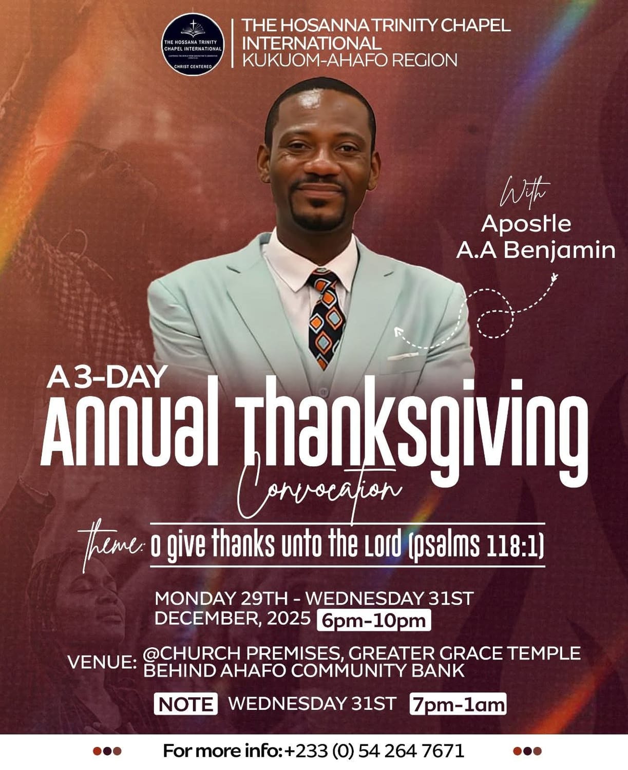 Fellowship and community at The Hosanna Trinity Chapel International