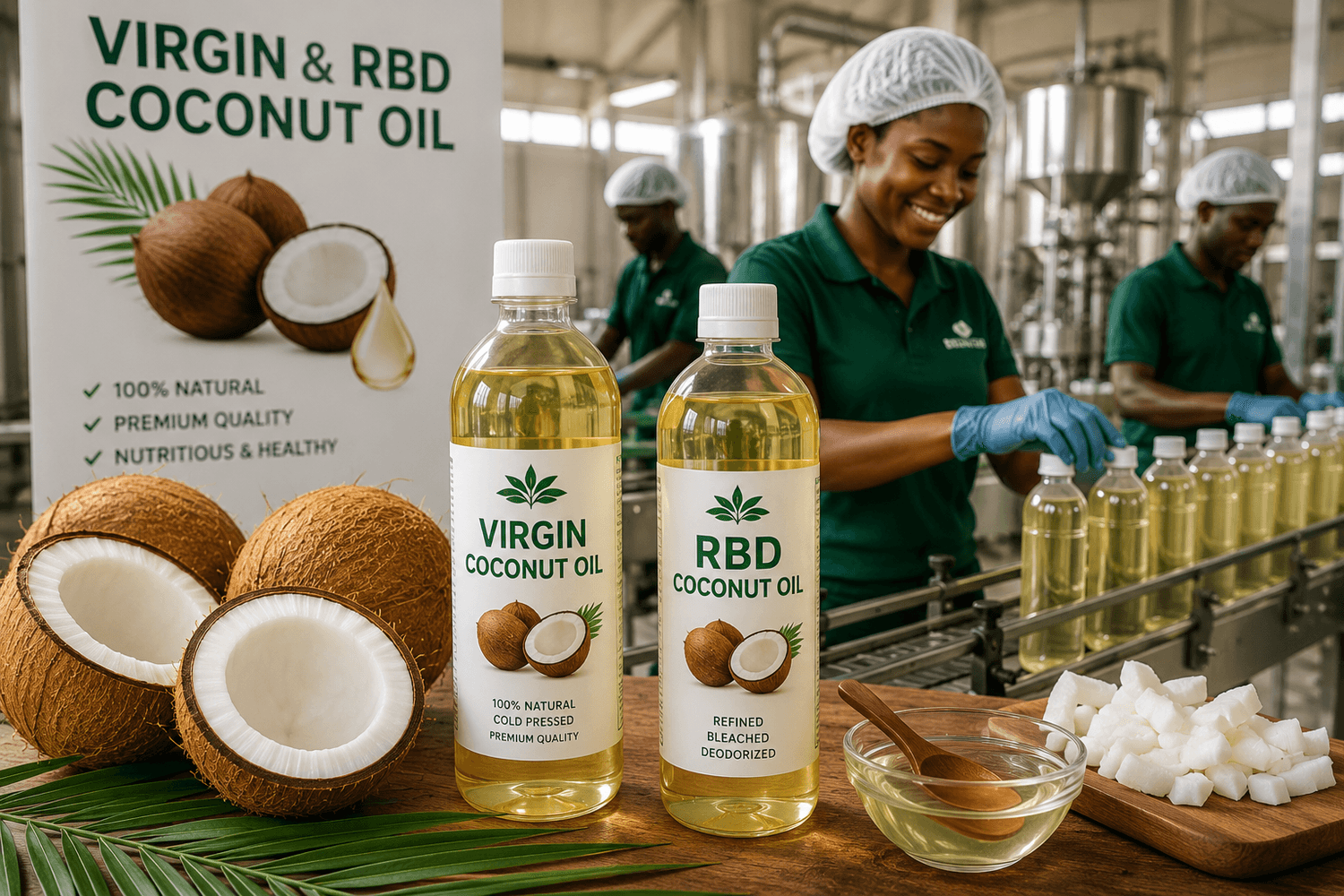Coconut plantation and coconut production