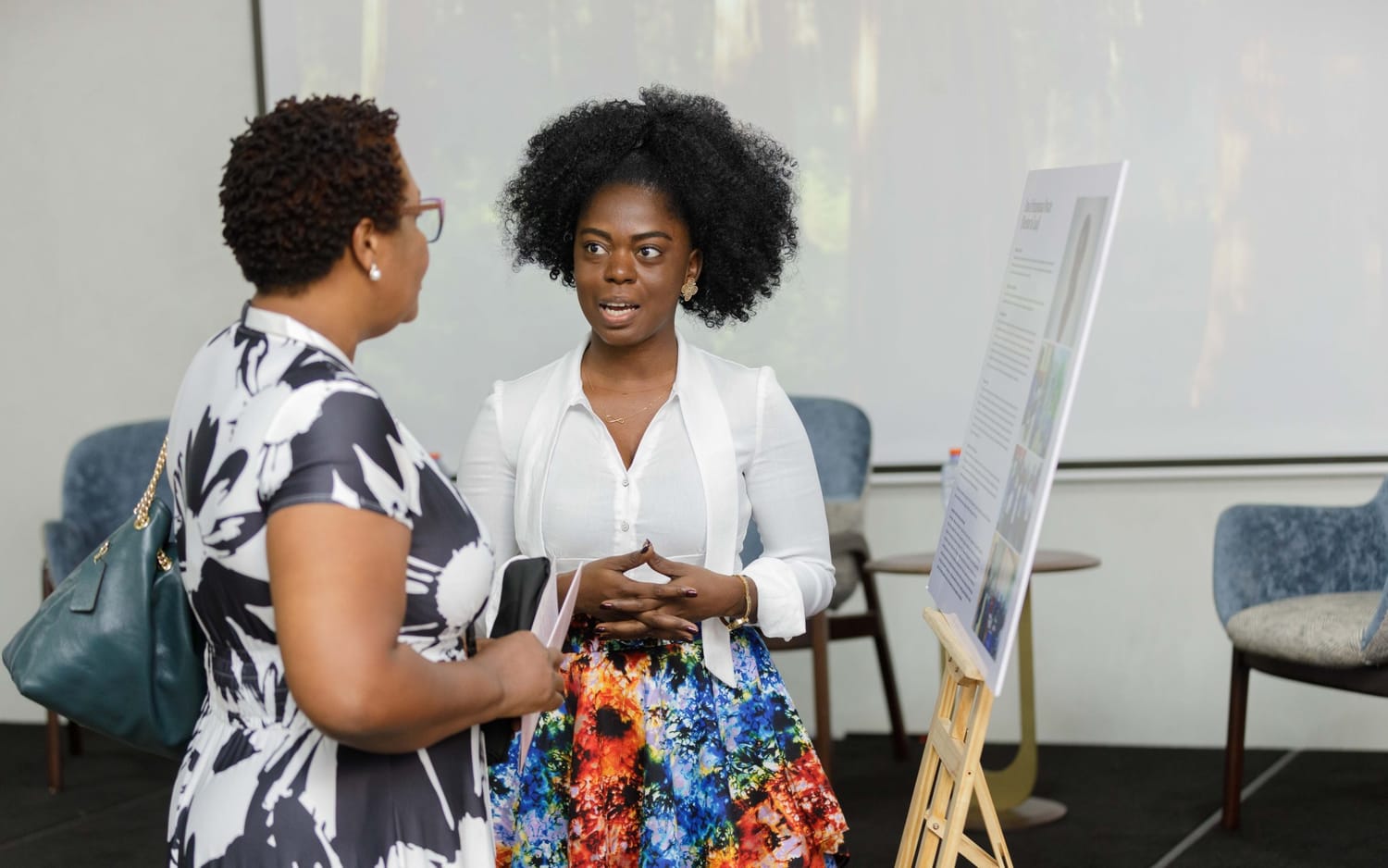 A young woman developing leadership and communication skills