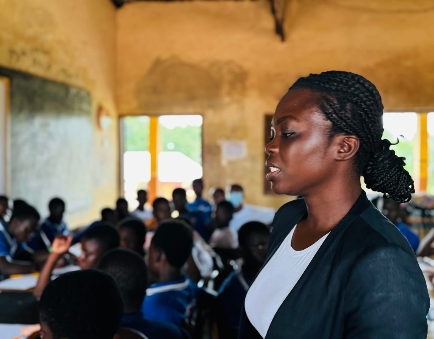 Young women learning together