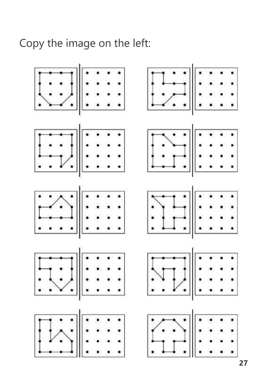 Copy the image on a dot grid
