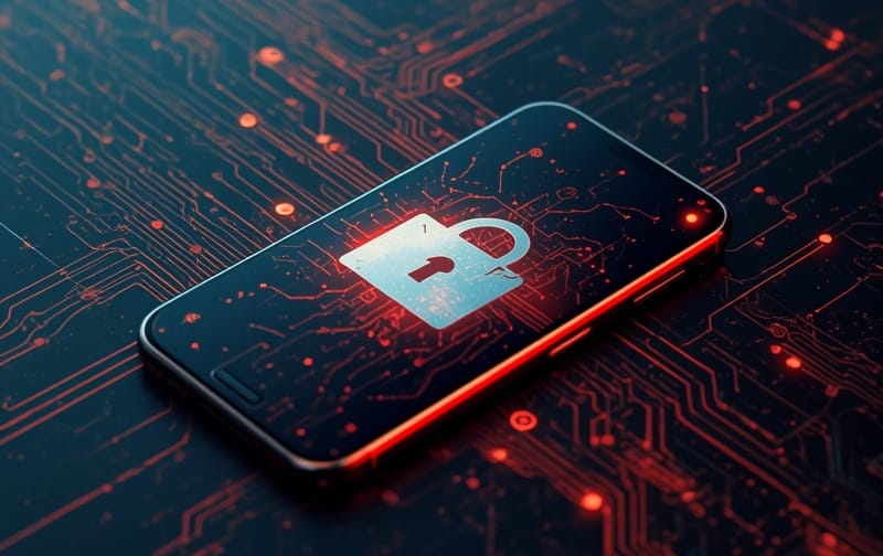phishing email smartphone cybersecurity illustration