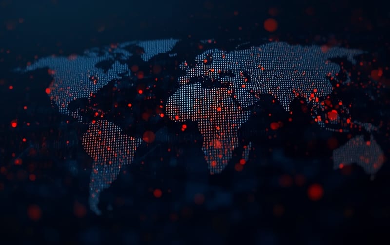 digital cybersecurity course dashboard illustration