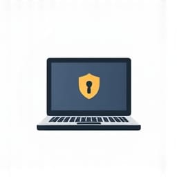 professional laptop security icon