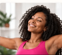 Woman practicing wellness for HealthyHER 360