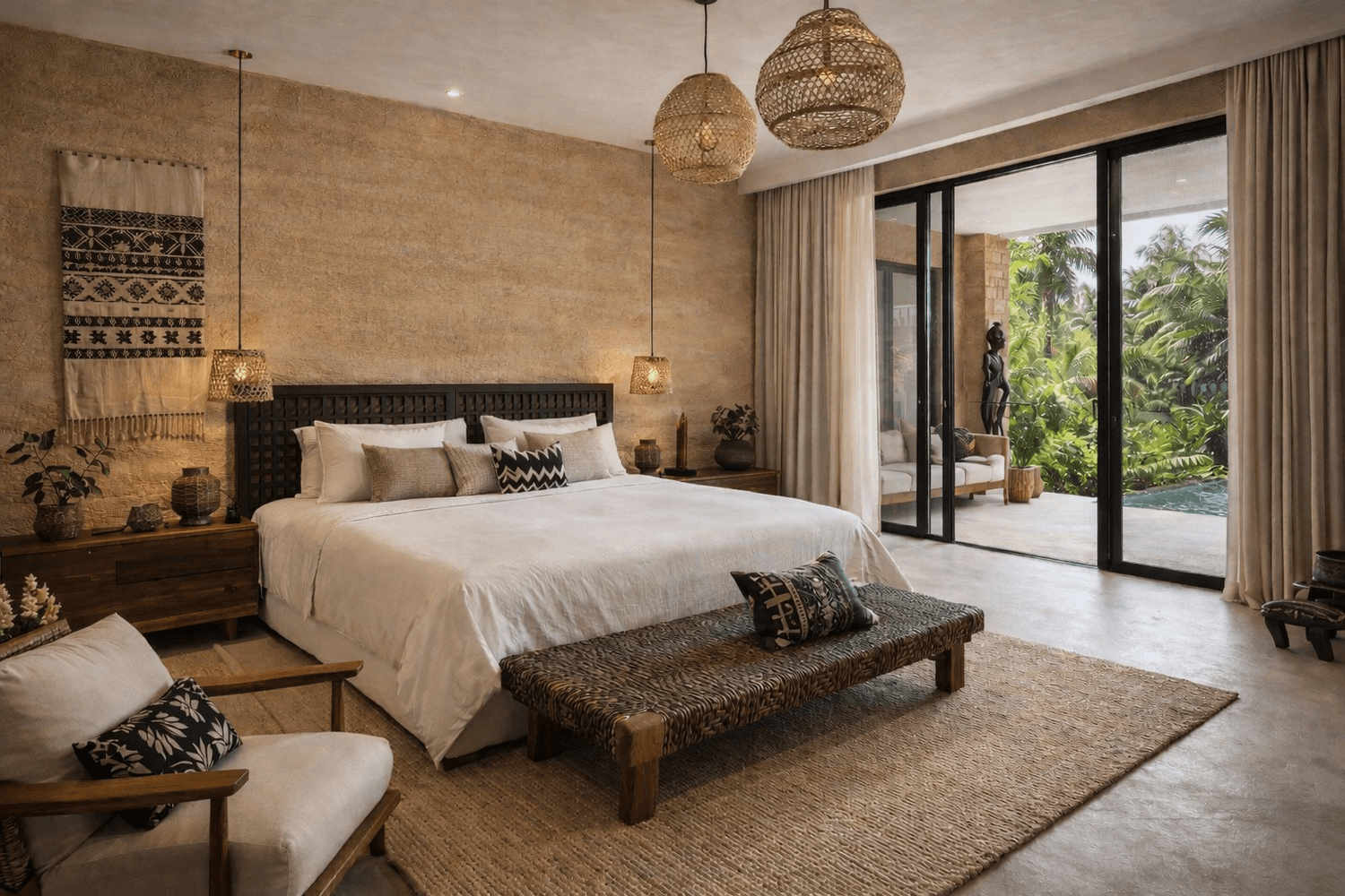 Chambre modern afro chic