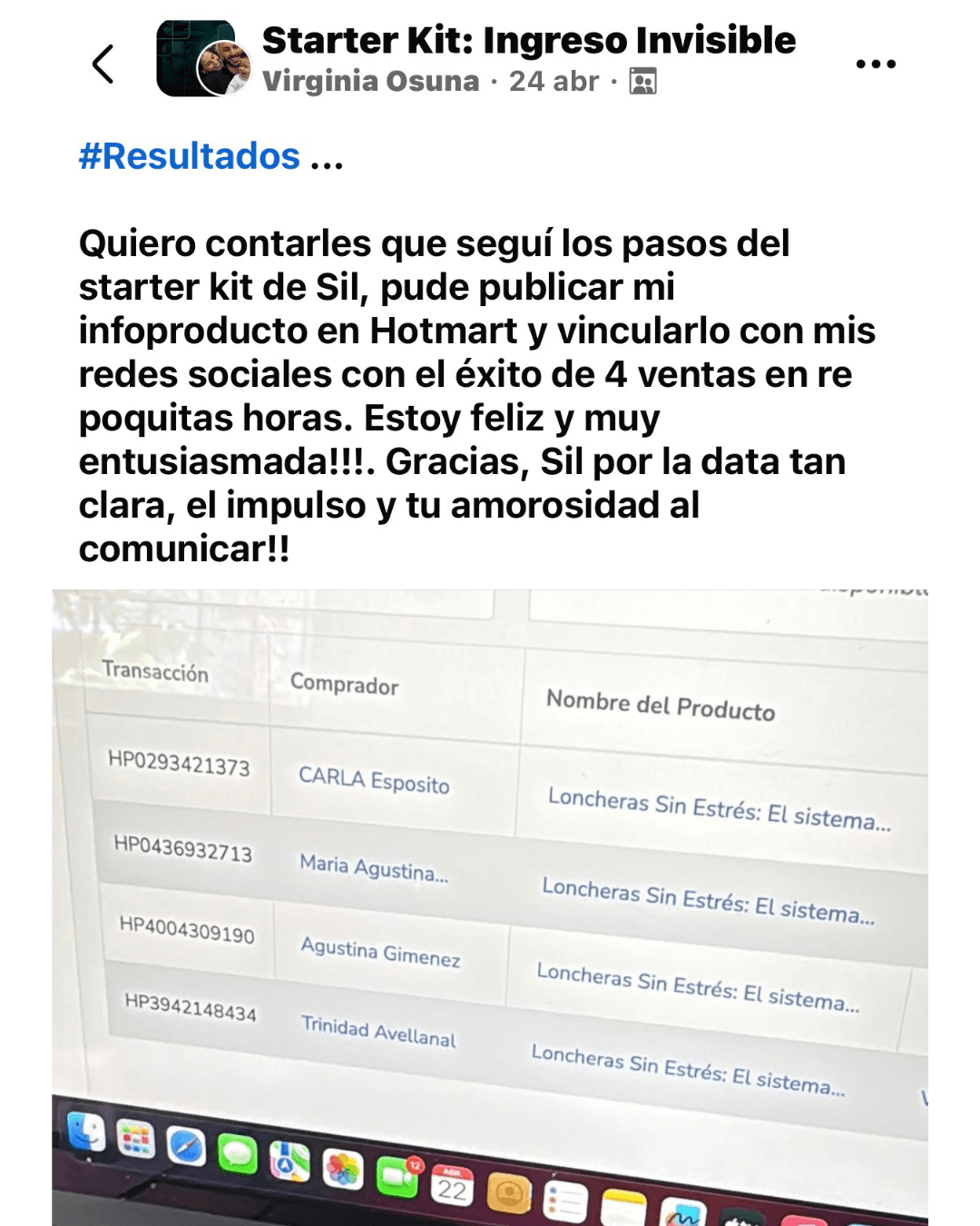 Captura real de testimonio 1