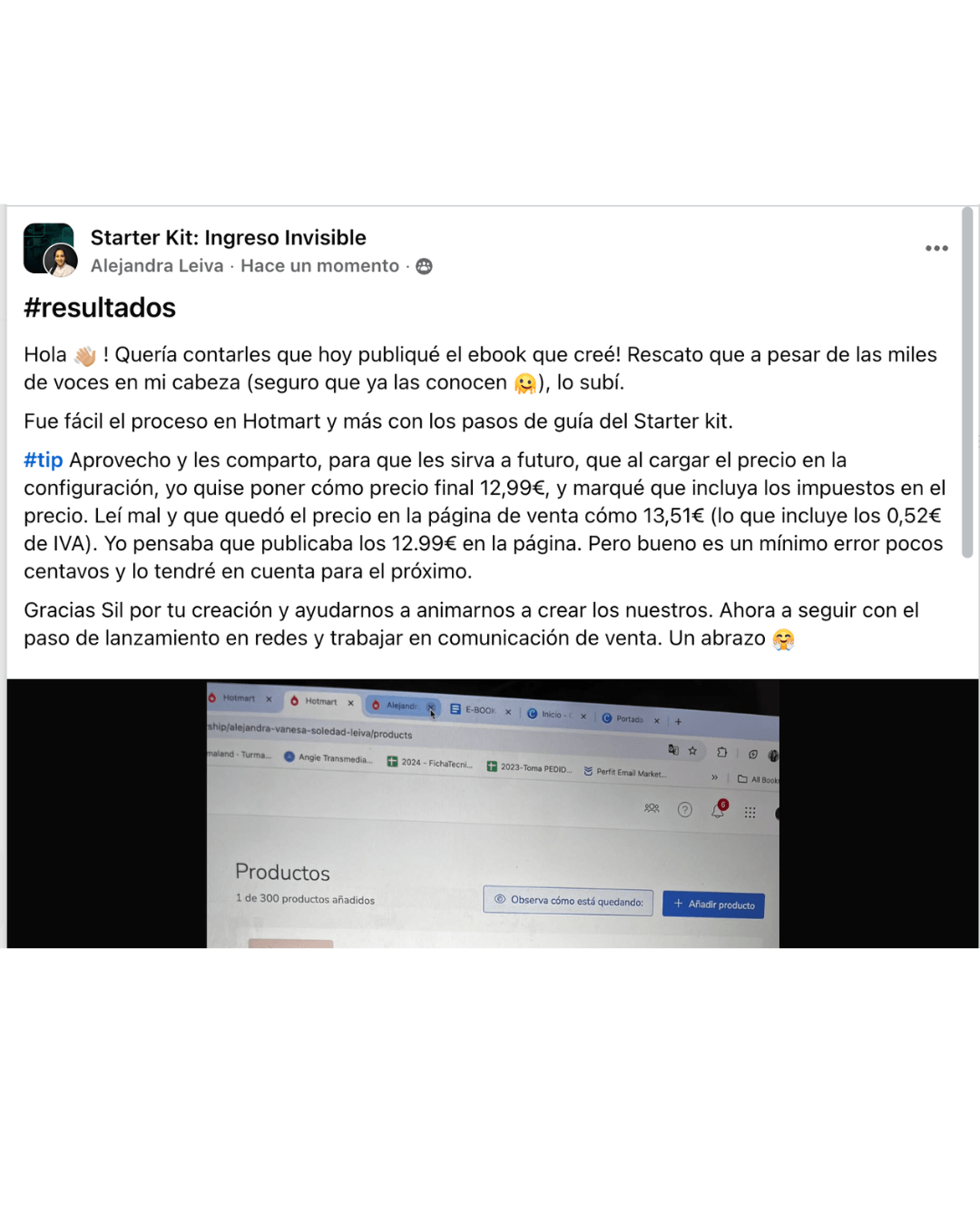 Captura real de testimonio 8