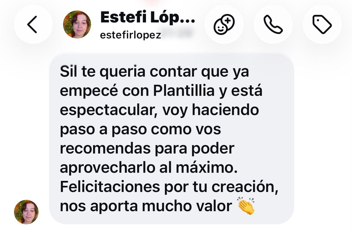 Testimonio de alumna de Plantill[IA]
