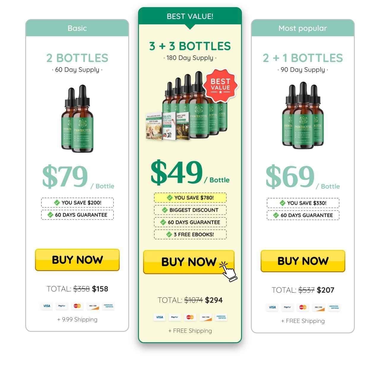 pawbiotix various bottles images