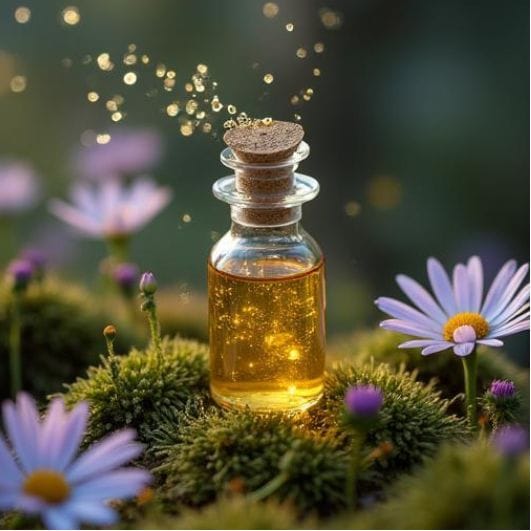 Macérât huileux de calendula avec fleurs séchées – préparation naturelle artisanale pour soin du corps et énergie
