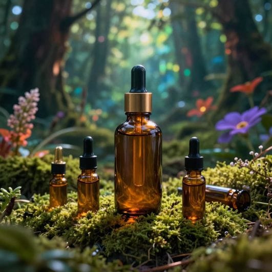 Fioles artisanales avec lavande – élixirs et hydrolats naturels pour bien-être et équilibre émotionnel