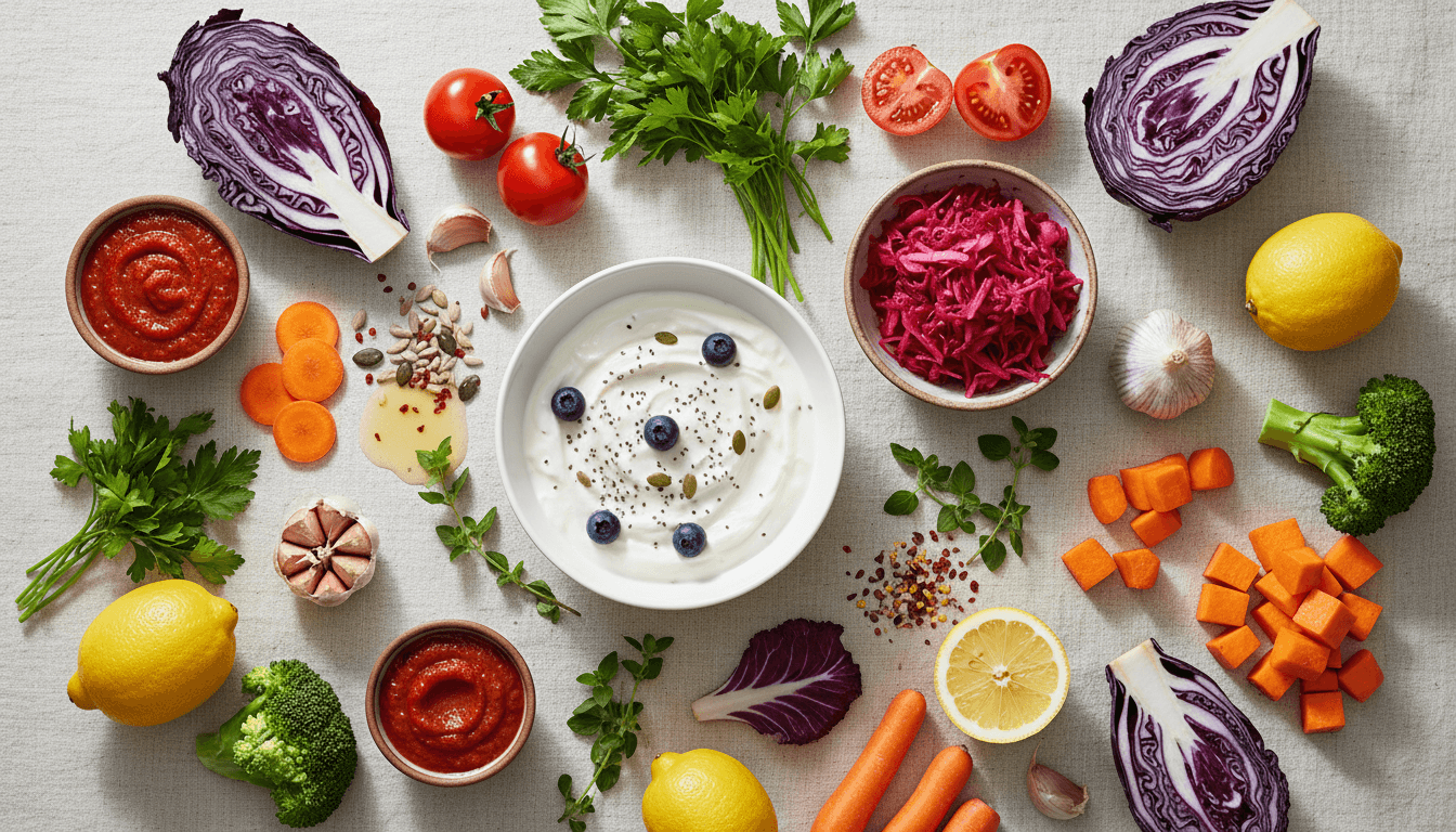 Image vue de hauts d'aliments pour la restauration alimentaire