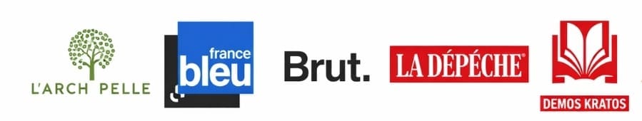 Médias : L'Arch Pelle, France Bleu, Brut., La Dépêche, Demos Kratos