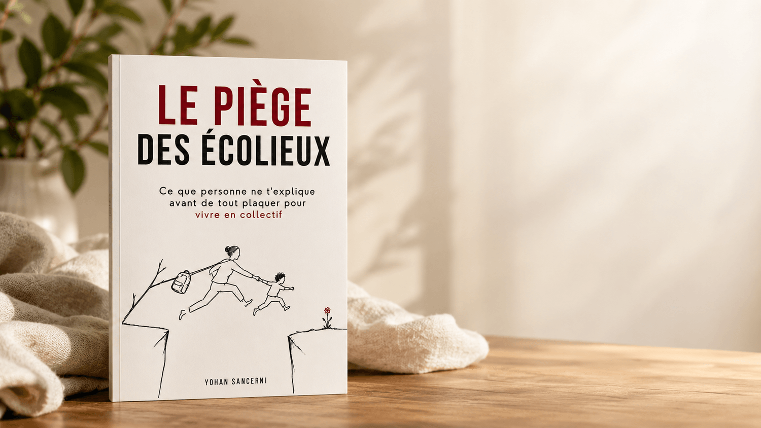 Le livre Le Piège des Écolieux de Yohan Sancerni, posé sur une table