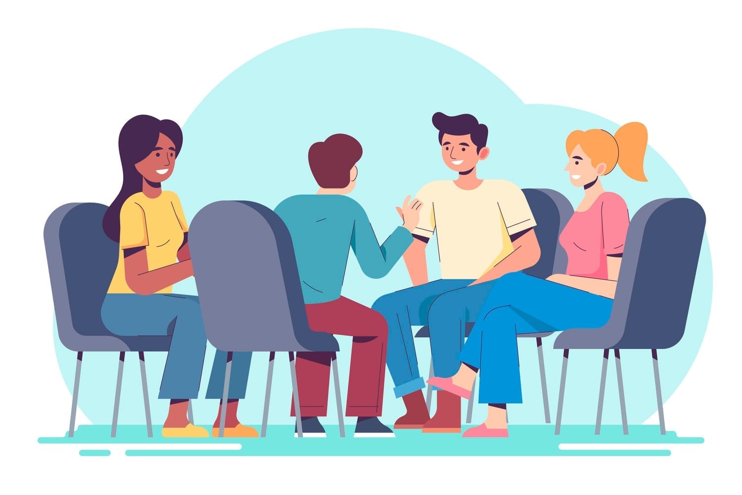 Manager bienveillant à l’écoute de son équipe pendant un échange collaboratif favorisant le dialogue et la cohésion