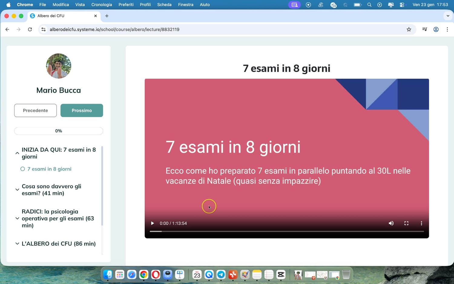 7 esami in 8 giorni