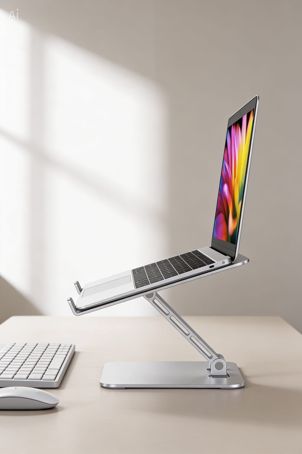 Adjustable aluminum laptop stand