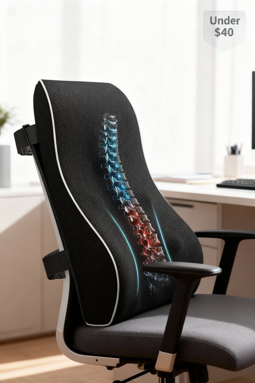 Lumbar support pillow for office chair