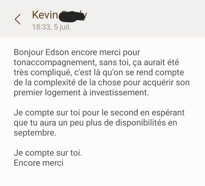 Temoignage client