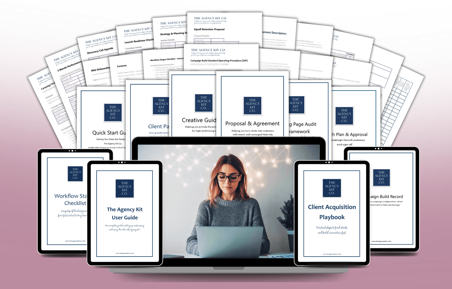 The Meta Ads Agency Kit by The Agency Kit Co – complete workflow system with documents and emails for running a professional Meta Ads agency.