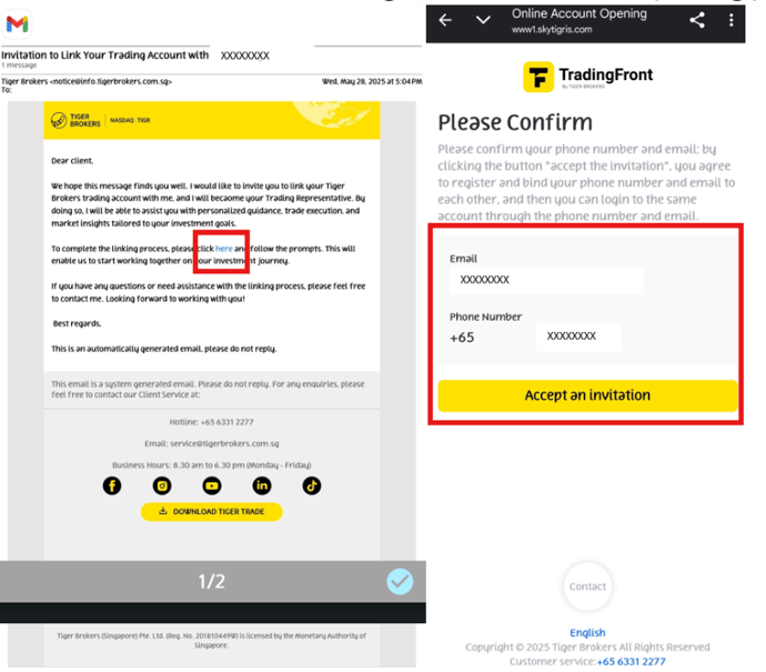 Online Account Opening & Singpass Portal