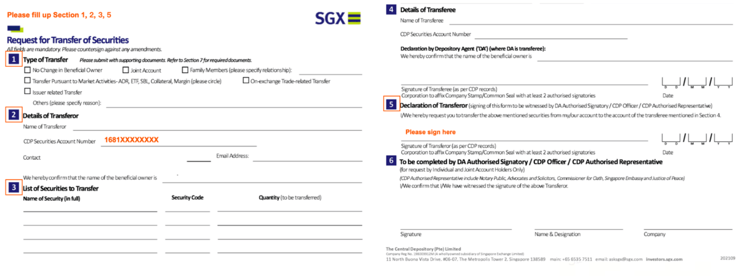 SGX CDP Request Form Sample