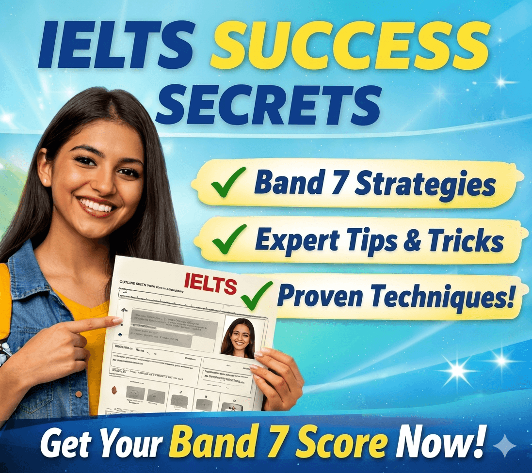 Student achieving IELTS success using Plus Plan, Pro Plan, and IELTS mock tests including speaking and writing practice