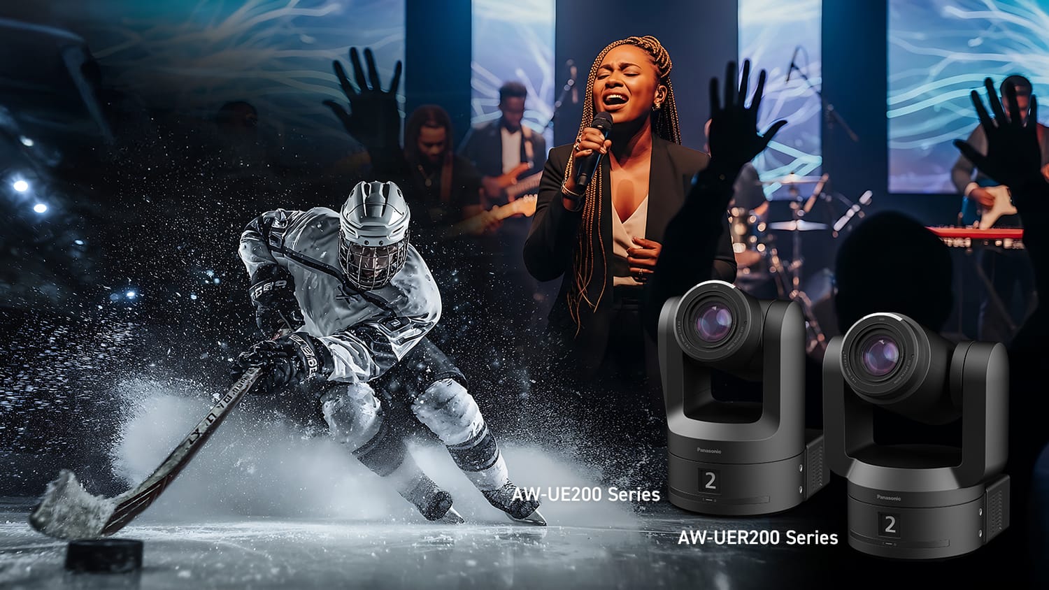 A Panasonic AW-UE200 és AW-UER200 PTZ kamerái