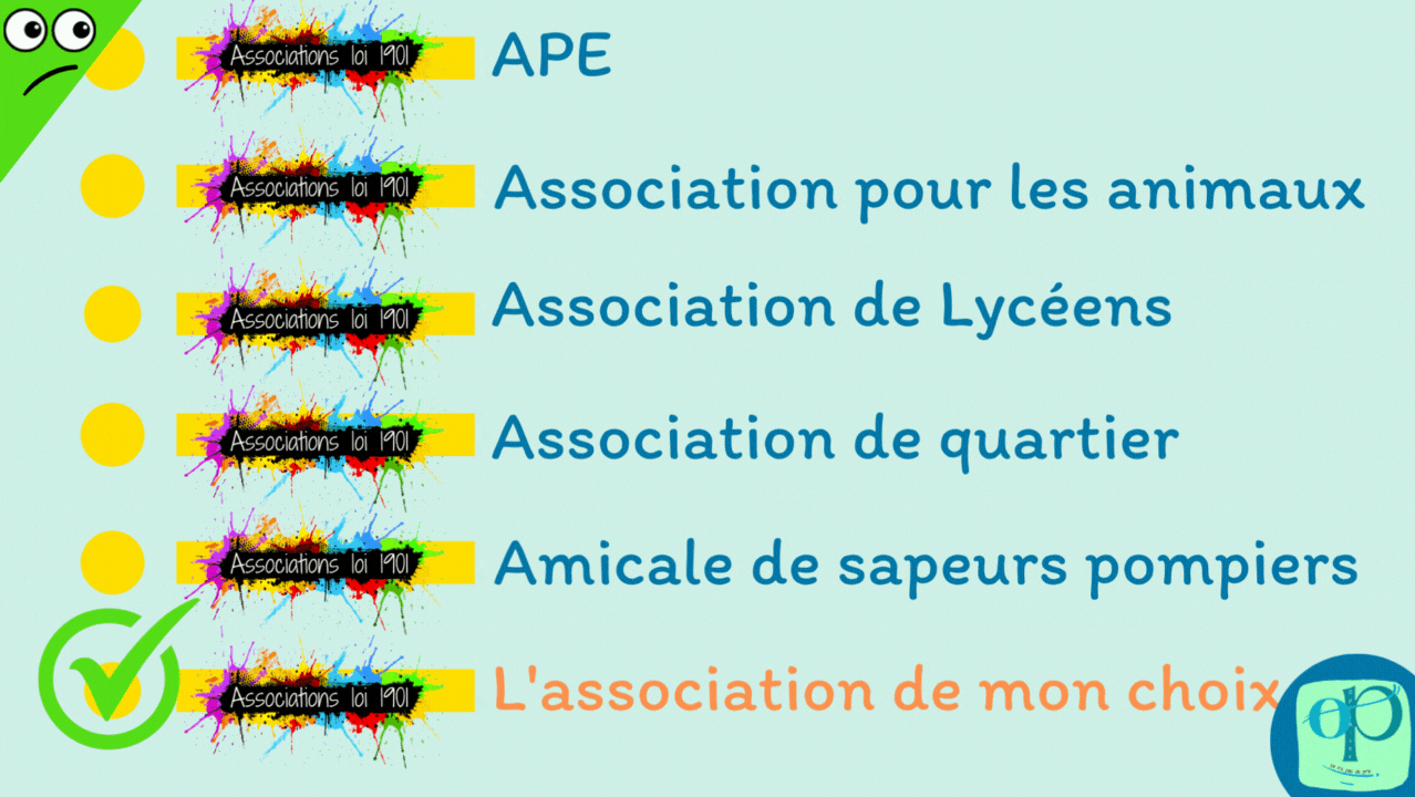 OP, je choisis l'association que je souhaite soutenir