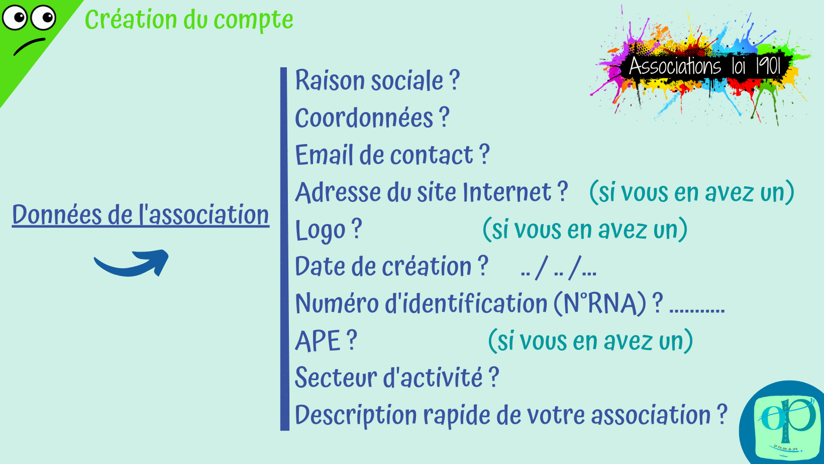 OP Info à fournir pour que l'association adhère P2