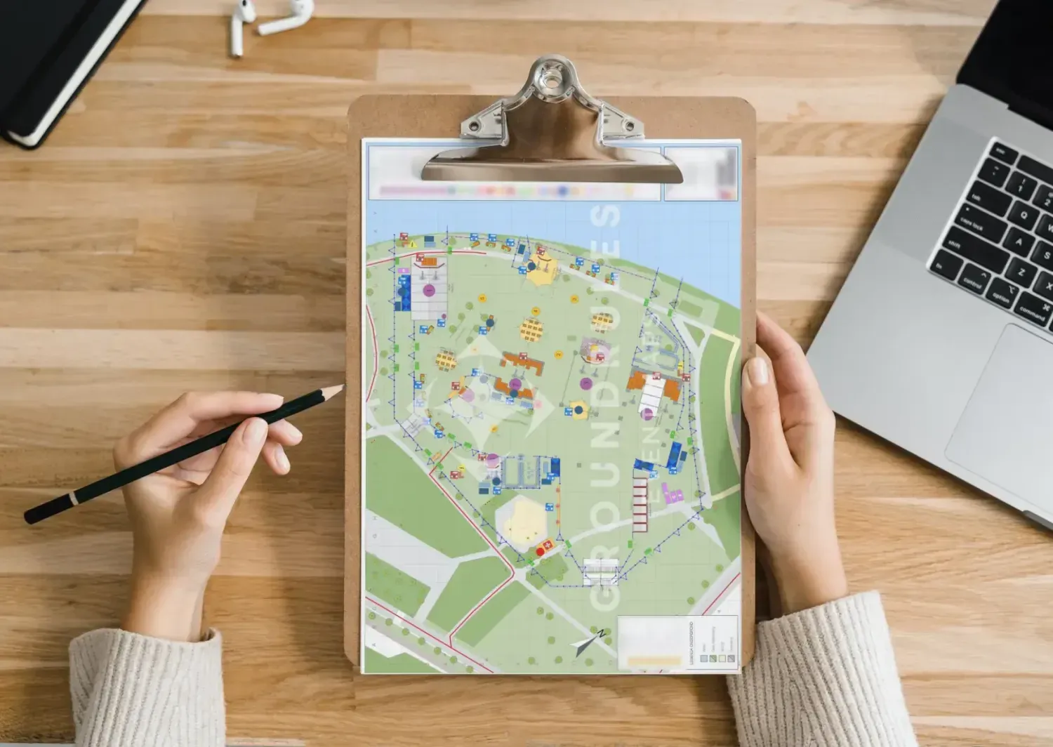 Evenement en festival plattegrond tekening - Groundrules evenementen tekeningen