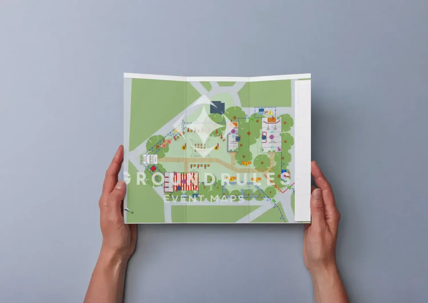 Evenement en festival plattegrond tekening - Groundrules evenementen tekeningen