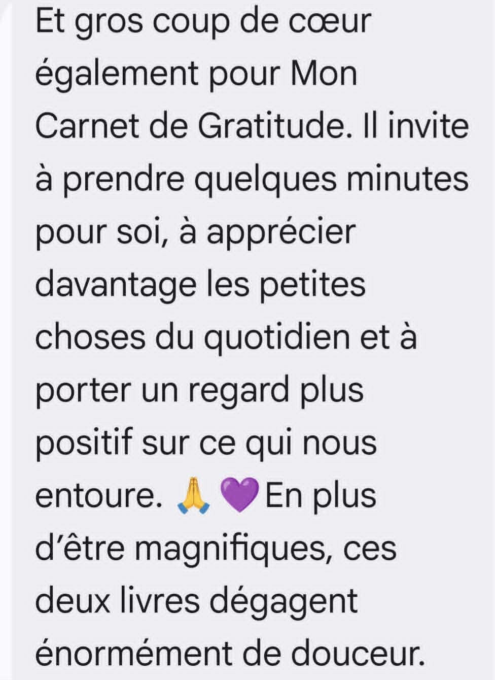 Témoignage d'une lectrice