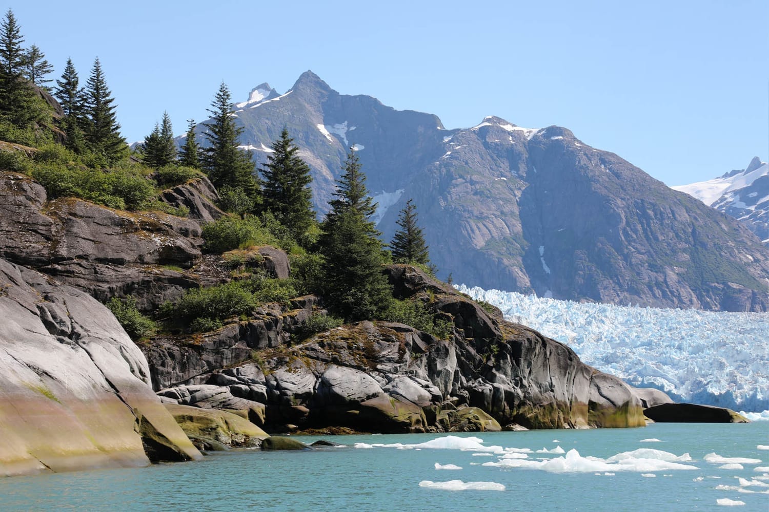 LeConte Glacier fjord during glacier photo tour by FauneVoyage Tours in Petersburg, Alaska