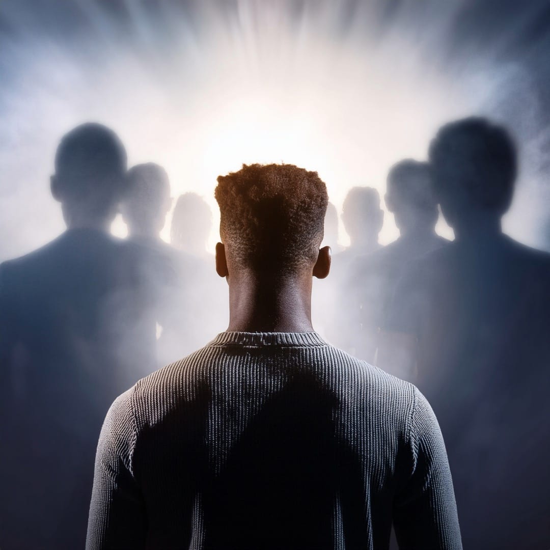Junger Mann im Schatten eines Vorfahren – Ahnenlast und systemisches Schweigen