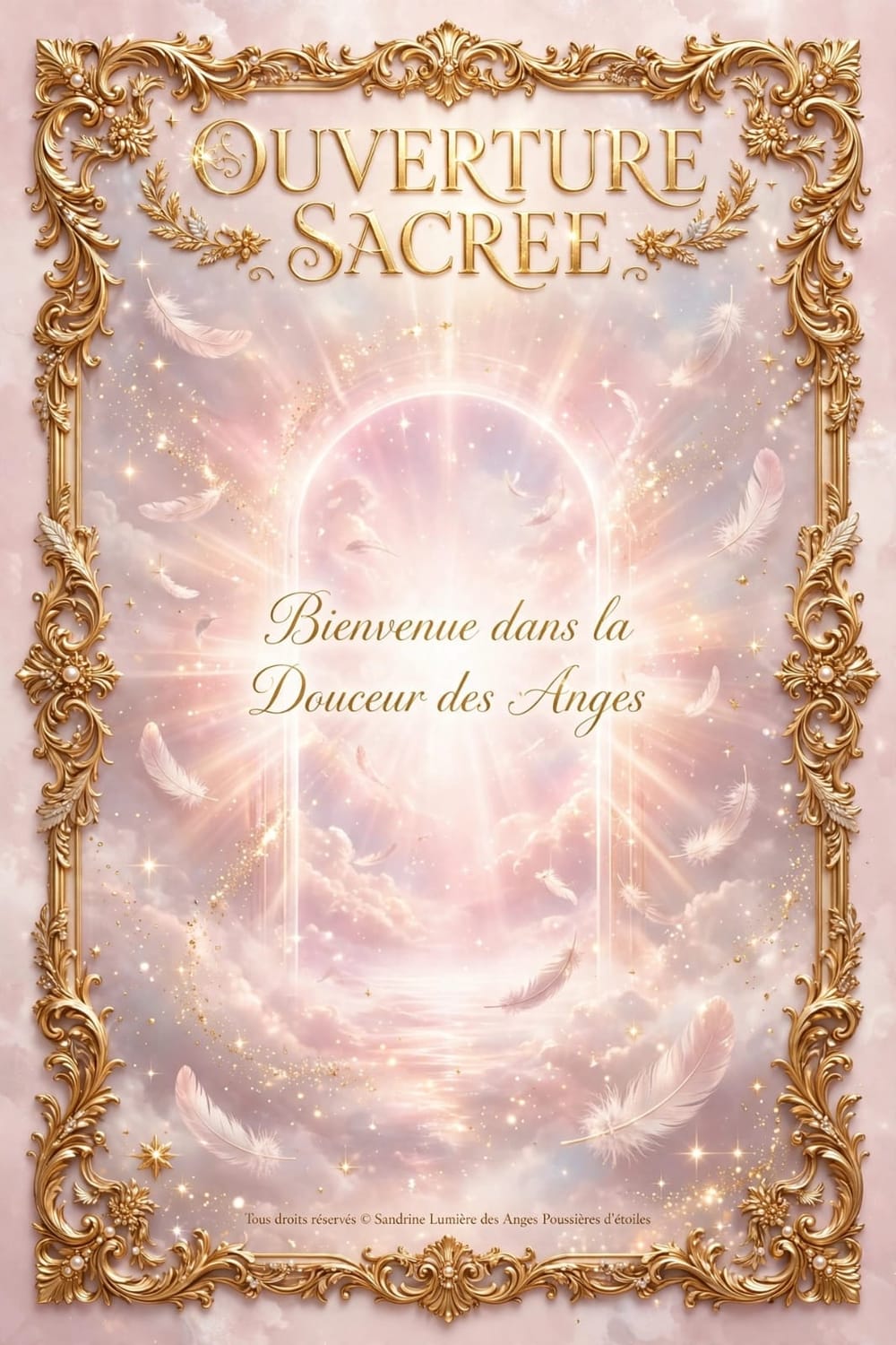 Création rose et dorée de Sandrine