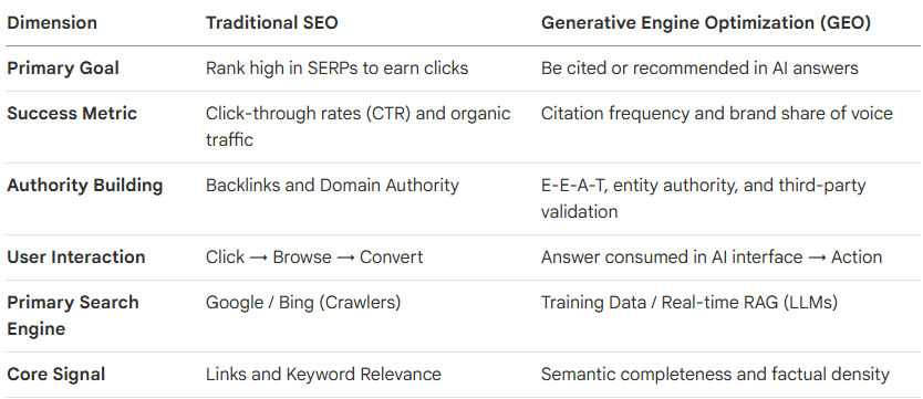 The Seismic Shift SEO vs. GEO