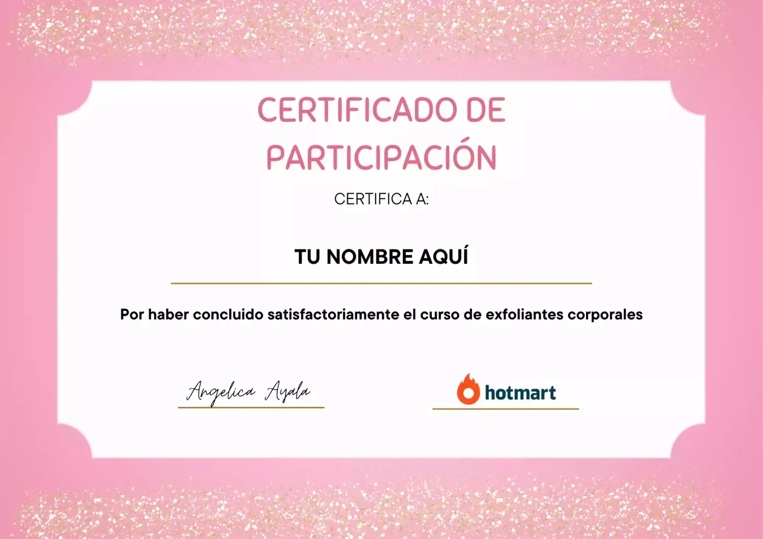 Certificado del curso