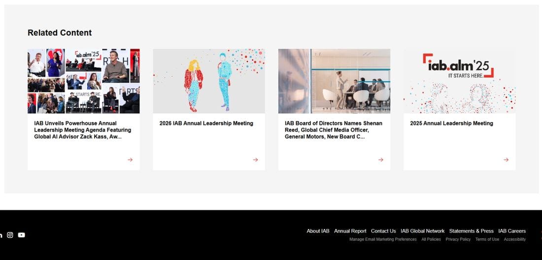 ALM 2027 page Related Content and footer